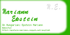 mariann epstein business card